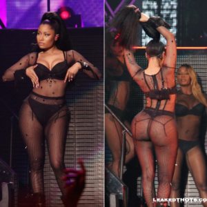 Nicki Minaj see-through outfit