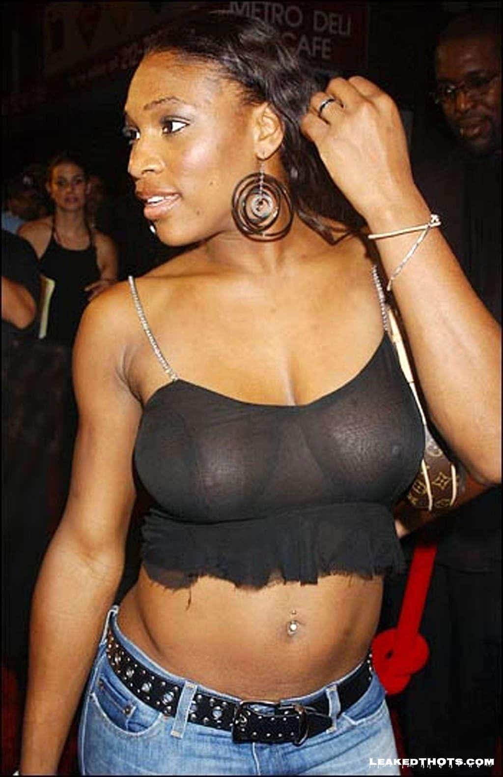 Serena Williams see through shirt