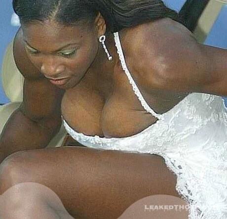 Serena Williams bending over